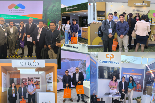 Feria organizada por el colegio de ingenieros de mina, equipos y productos para la industria y mineria
